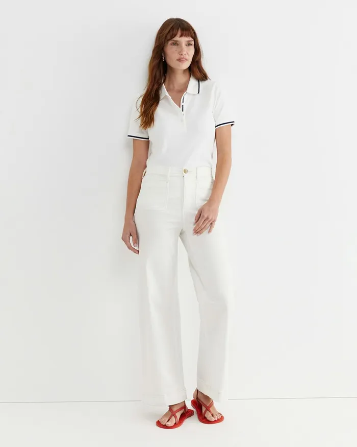 Women Tops and Tees Sportscraft Jodie Pique Polo White