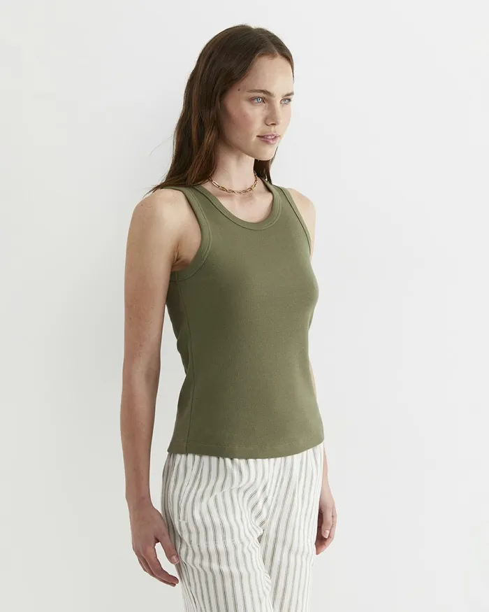 Women Tops and Tees Sportscraft Julia Rib Tank Khaki