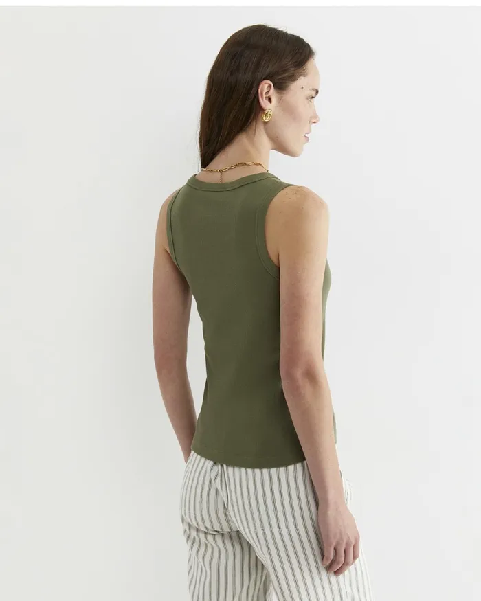 Women Tops and Tees Sportscraft Julia Rib Tank Khaki
