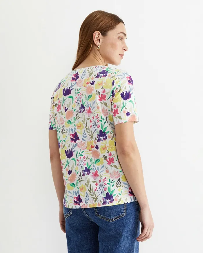 Women Tops and Tees Sportscraft Lou Mercerised Tee White Multi