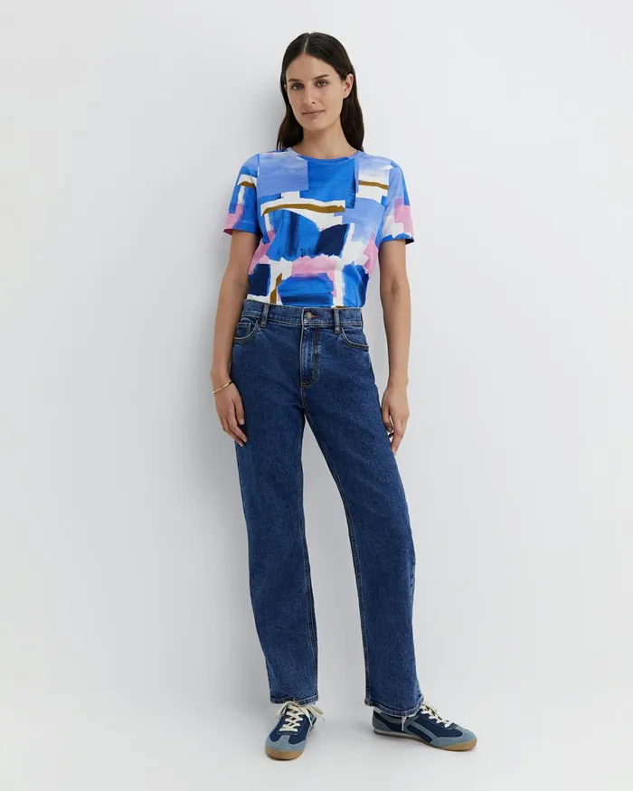 Women Tops and Tees Sportscraft Martine Mercerised Tee Blue Multi