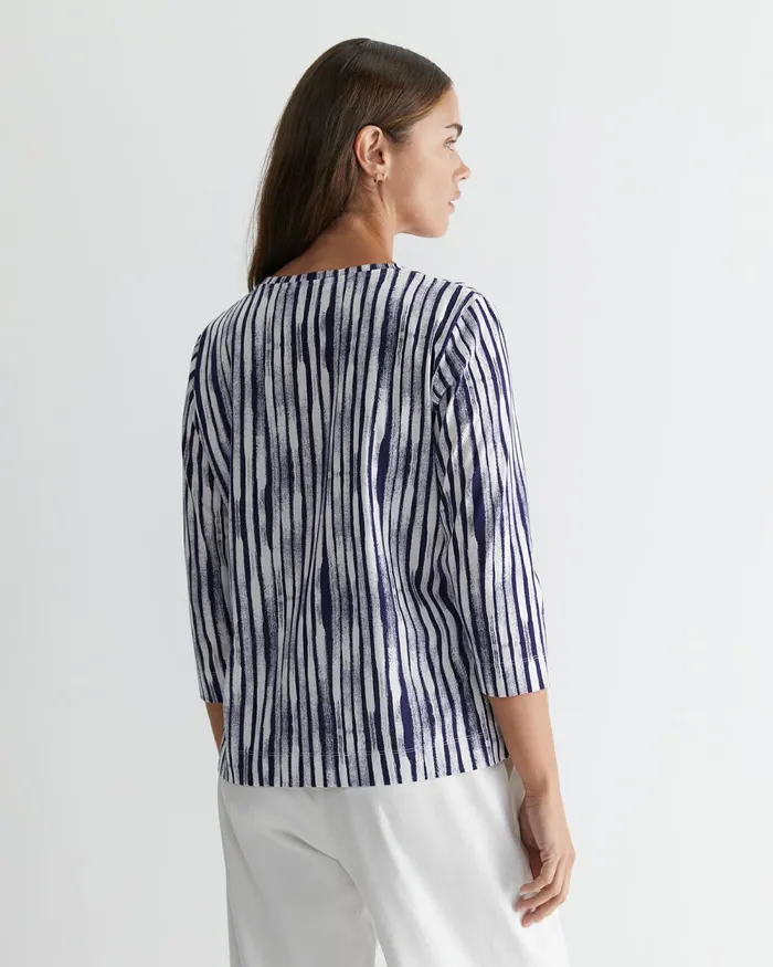 Women Tops and Tees Sportscraft Maya 34 Mercerised Tee Navywhite