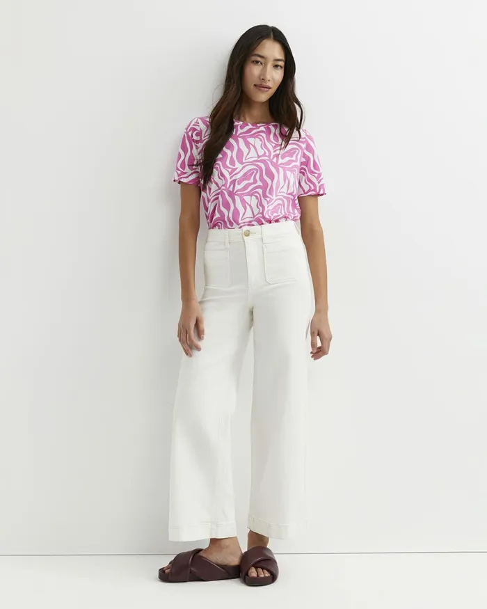 Women Tops and Tees Sportscraft Zola Short Sleeve Mercerised Tee Pinkwhite