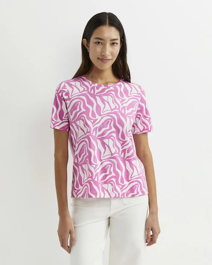 Women Tops and Tees Sportscraft Zola Short Sleeve Mercerised Tee Pinkwhite