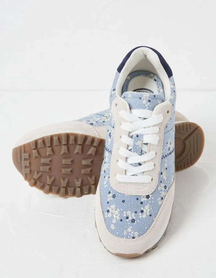 Women Trainers FatFace Georgia Floral Runner Trainers White