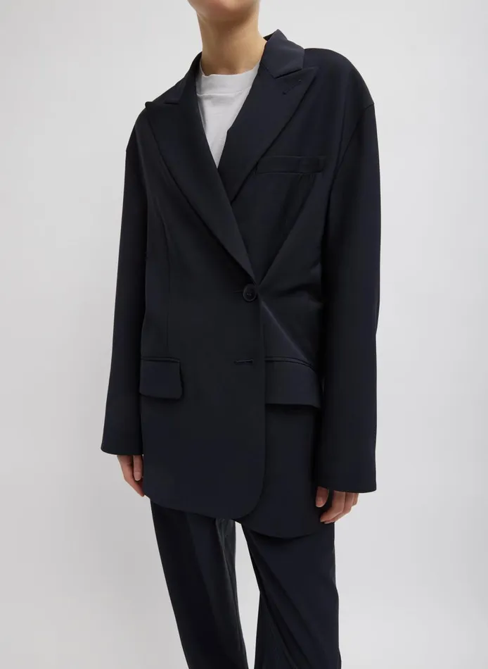 Women Tropical Wool Liam Blazer Navy Tibi Suits