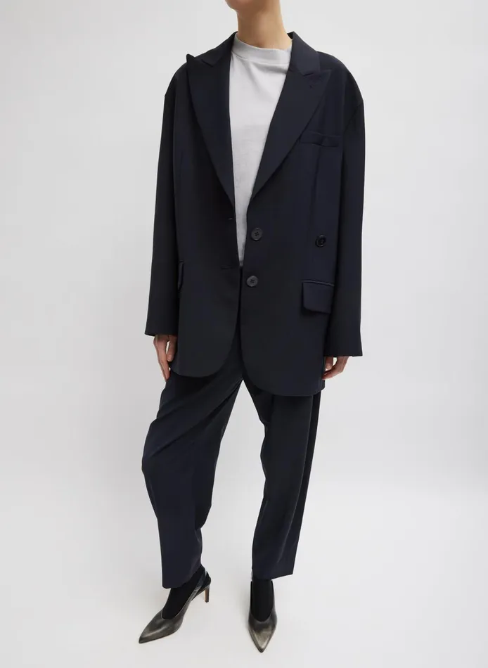 Women Tropical Wool Liam Blazer Navy Tibi Suits