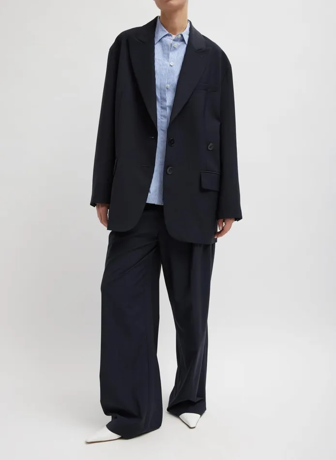 Women Tropical Wool Liam Blazer Navy Tibi Suits