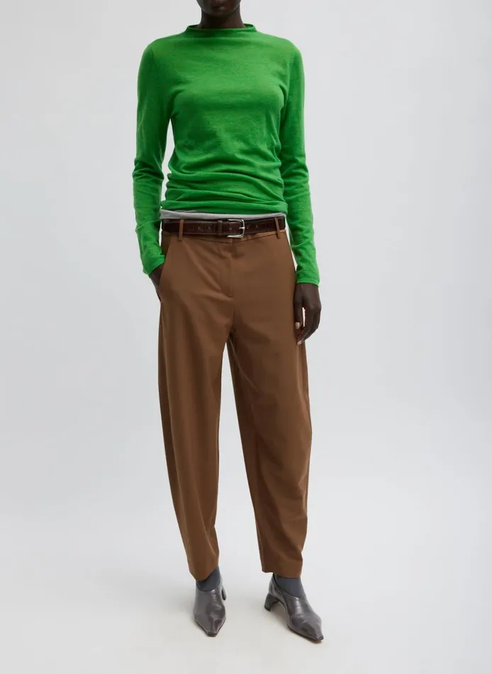 Women Tropical Wool Reese Sculpted Trouser Toffee Tibi Fundamentals