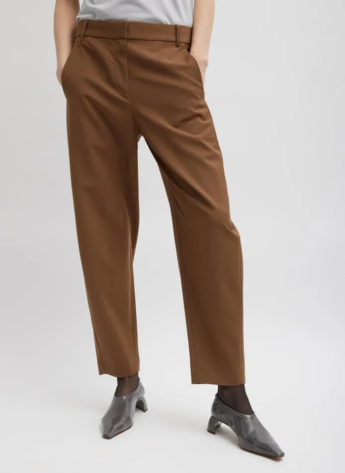 Women Tropical Wool Reese Sculpted Trouser Toffee Tibi Fundamentals