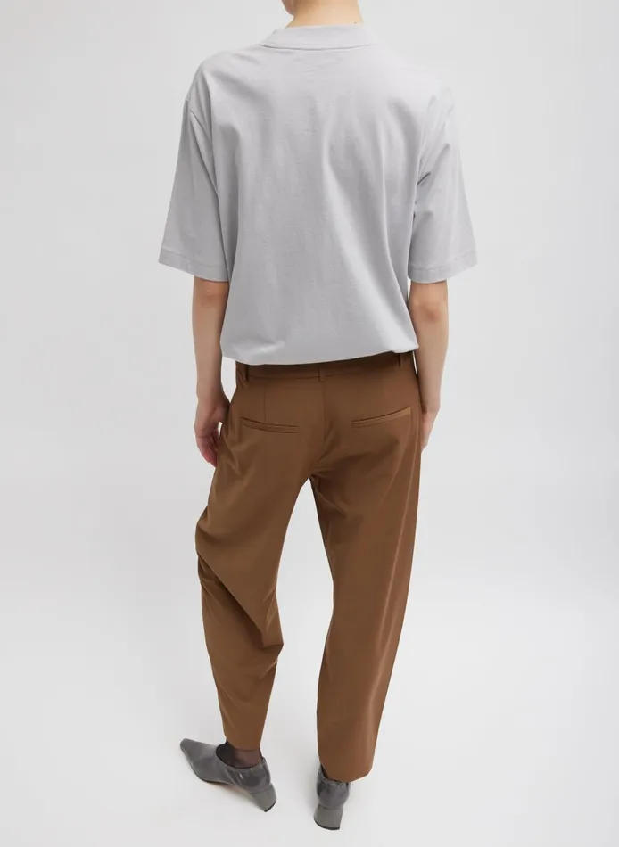 Women Tropical Wool Reese Sculpted Trouser Toffee Tibi Fundamentals