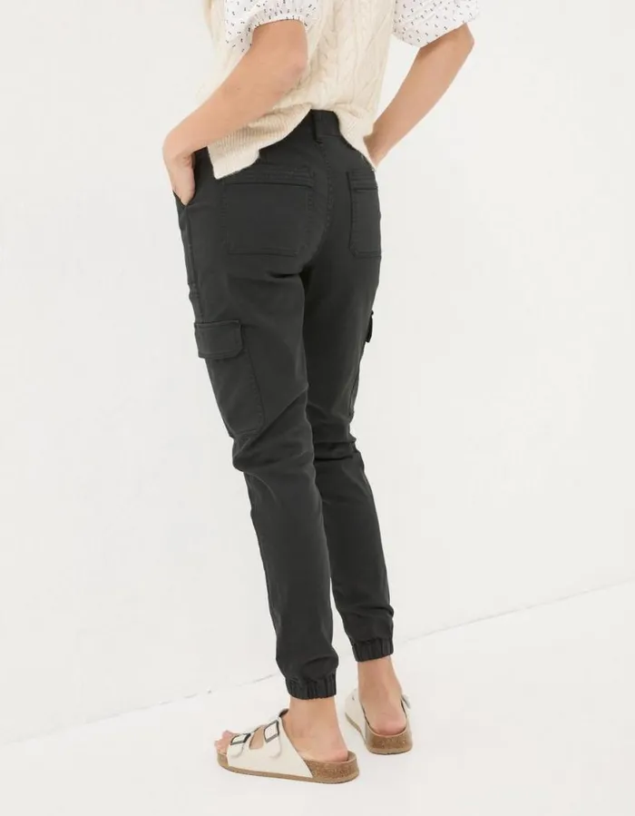 Women Trousers and Leggings FatFace Hythe Cargo Trousers Black