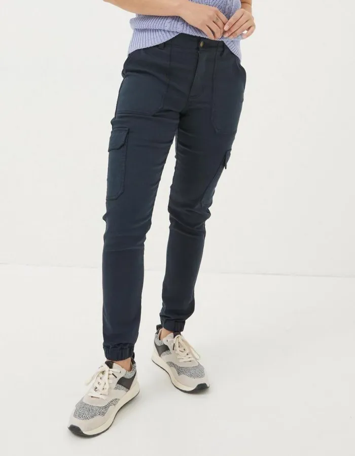 Women Trousers and Leggings FatFace Hythe Cargo Trousers Navy