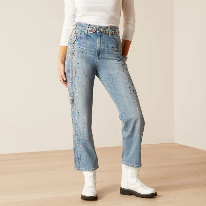 Women Ultra High Rise Jazmine Straight Jean Colorado Ariat Denim