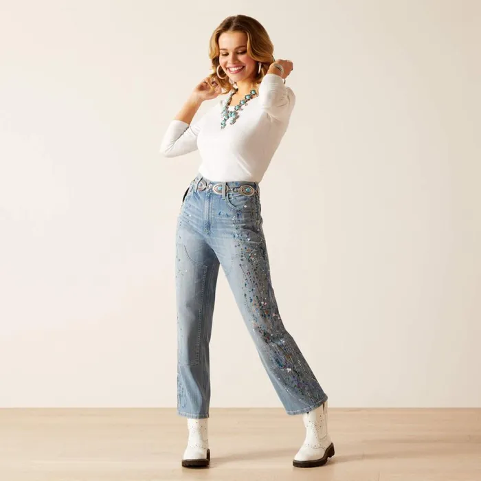 Women Ultra High Rise Jazmine Straight Jean Colorado Ariat Denim Women Ultra High Rise Jazmine Straight Jean Colorado Ariat Denim