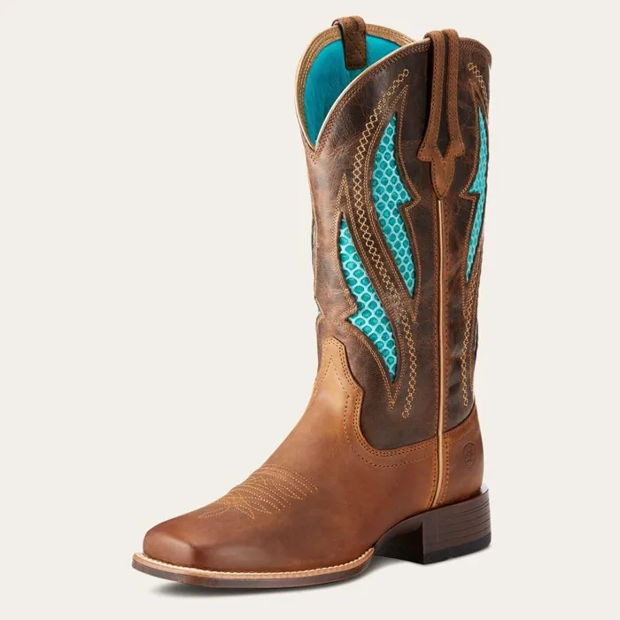 Women VentTEK Ultra Western Boot Distressed Brown Ariat Western Boots