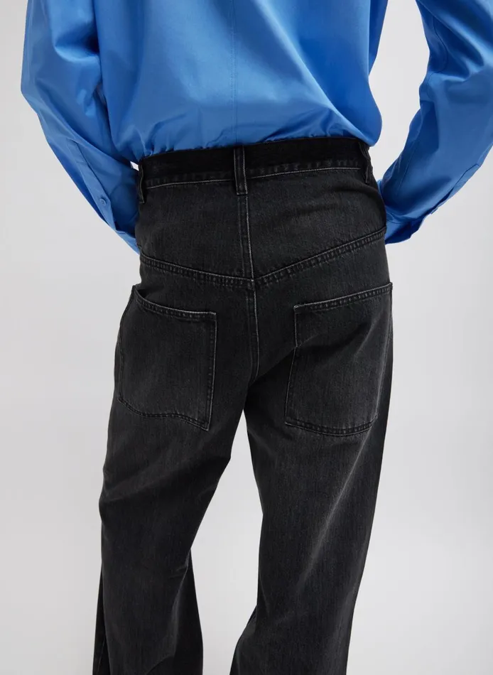 Women Vintage Black Denim Ryder Jean Vintage Black Tibi Denim