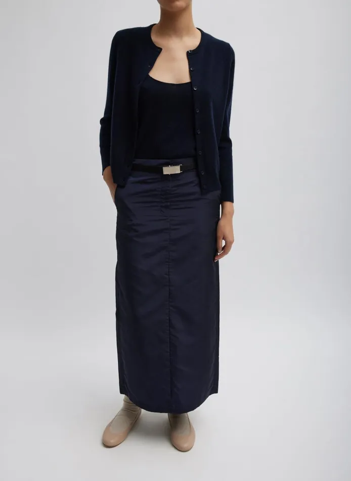 Women Washable Cashmere Shrunken Cardigan Navy Tibi Fundamentals