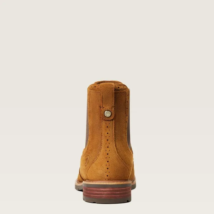 Women Wexford Brogue Waterproof Chelsea Boot Weathered Honey Ariat Booties Women Wexford Brogue Waterproof Chelsea Boot Weathered Honey Ariat Booties