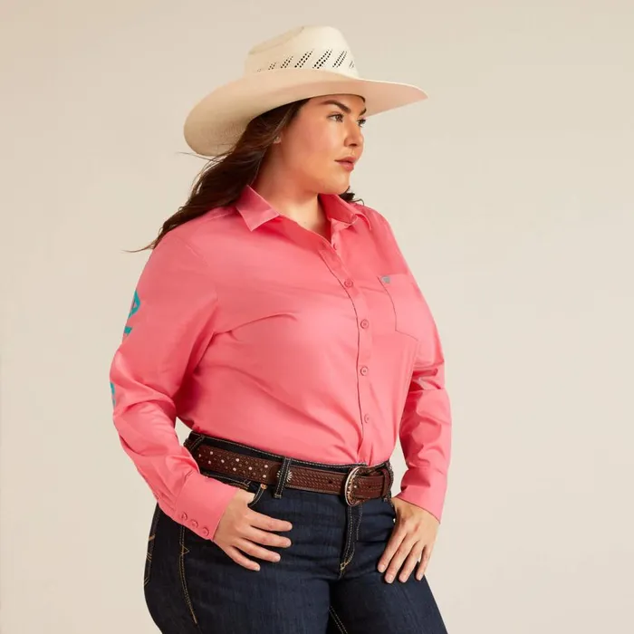 Women Wrinkle Resist Team Kirby Stretch Shirt Camellia Rose Ariat TShirts and Tops Women Wrinkle Resist Team Kirby Stretch Shirt Camellia Rose Ariat TShirts and Tops
