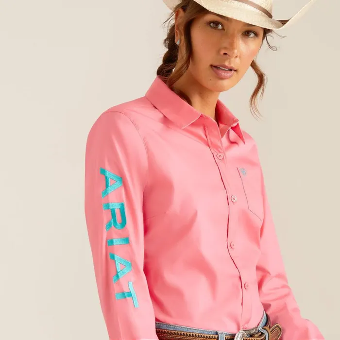Women Wrinkle Resist Team Kirby Stretch Shirt Camellia Rose Ariat TShirts and Tops Women Wrinkle Resist Team Kirby Stretch Shirt Camellia Rose Ariat TShirts and Tops