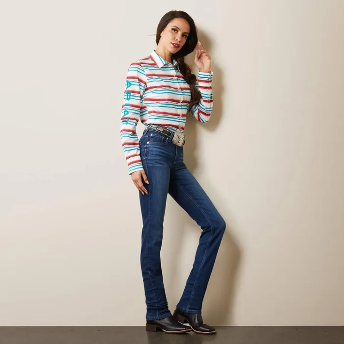 Women Wrinkle Resist Team Kirby Stretch Shirt Rosa Serape Ariat TShirts and Tops Women Wrinkle Resist Team Kirby Stretch Shirt Rosa Serape Ariat TShirts and Tops