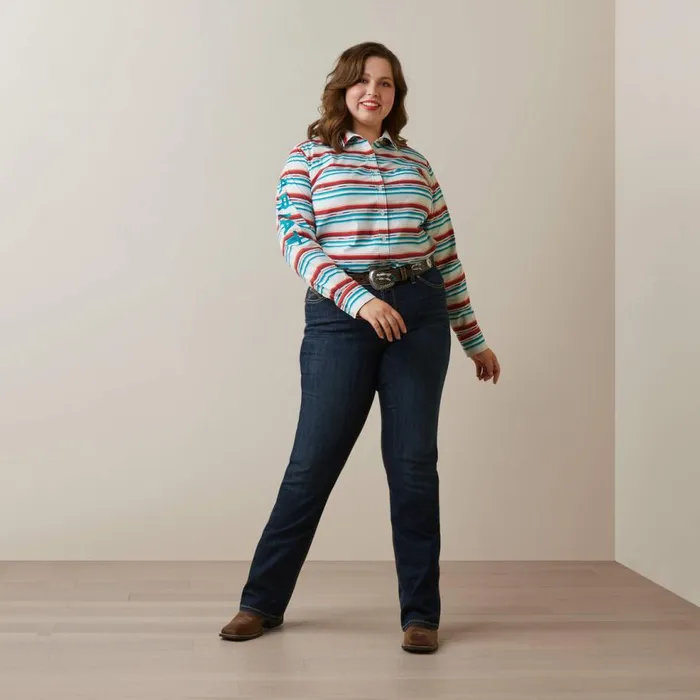 Women Wrinkle Resist Team Kirby Stretch Shirt Rosa Serape Ariat TShirts and Tops Women Wrinkle Resist Team Kirby Stretch Shirt Rosa Serape Ariat TShirts and Tops