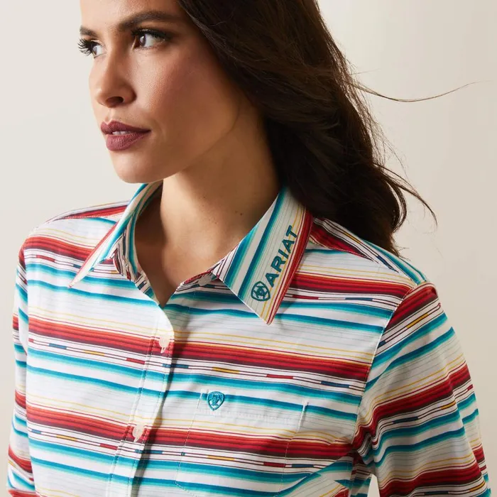 Women Wrinkle Resist Team Kirby Stretch Shirt Rosa Serape Ariat TShirts and Tops Women Wrinkle Resist Team Kirby Stretch Shirt Rosa Serape Ariat TShirts and Tops