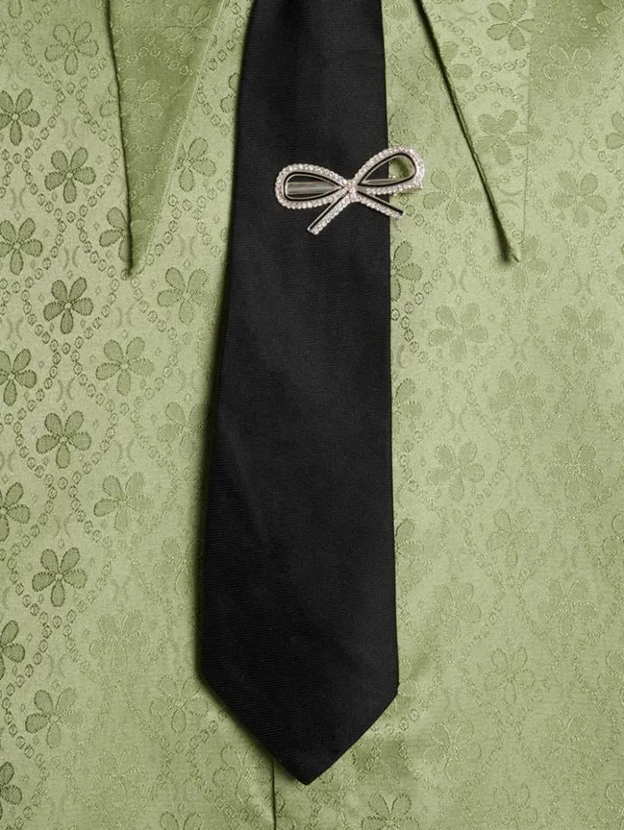 Womenswear Accessories Sister Jane Prince Tie And Clip Coal Black