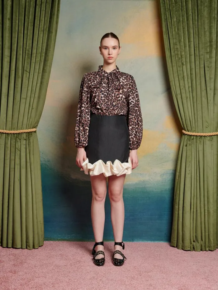 Womenswear Bottoms Sister Jane Avante Taffeta Mini Skirt Black and White