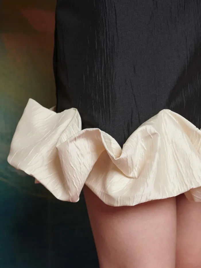Womenswear Bottoms Sister Jane Avante Taffeta Mini Skirt Black and White