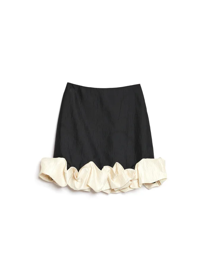 Womenswear Bottoms Sister Jane Avante Taffeta Mini Skirt Black and White