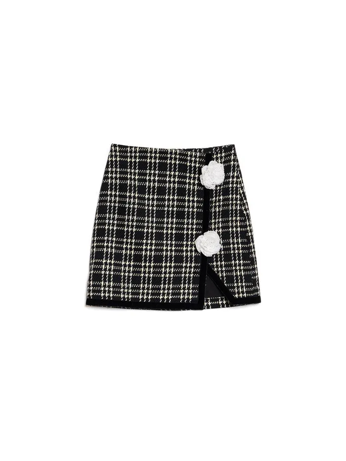 Womenswear Bottoms Sister Jane DREAM Eden Check Mini Skirt Check Coal Black