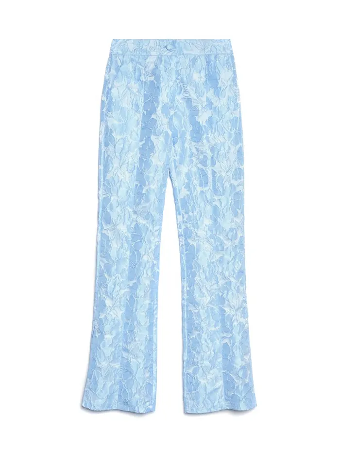 Womenswear Bottoms Sister Jane DREAM Fleur Jacquard Trousers Cornflower Blue