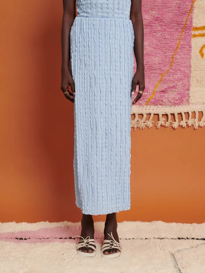 Womenswear Bottoms Sister Jane Ghospell Jamila Midi Skirt Cornflower Blue