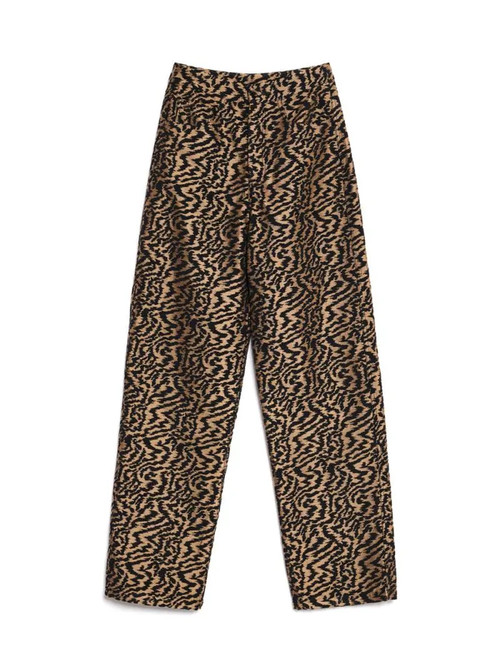 Womenswear Bottoms Sister Jane Ghospell Phoebe Jacquard Trousers Tanzine Tan