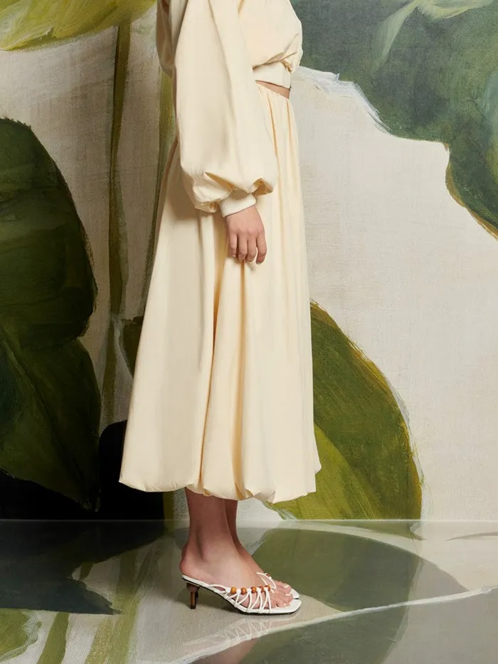 Womenswear Bottoms Sister Jane Ghospell Vanessa Midi Bubble Skirt Pastel Yellow