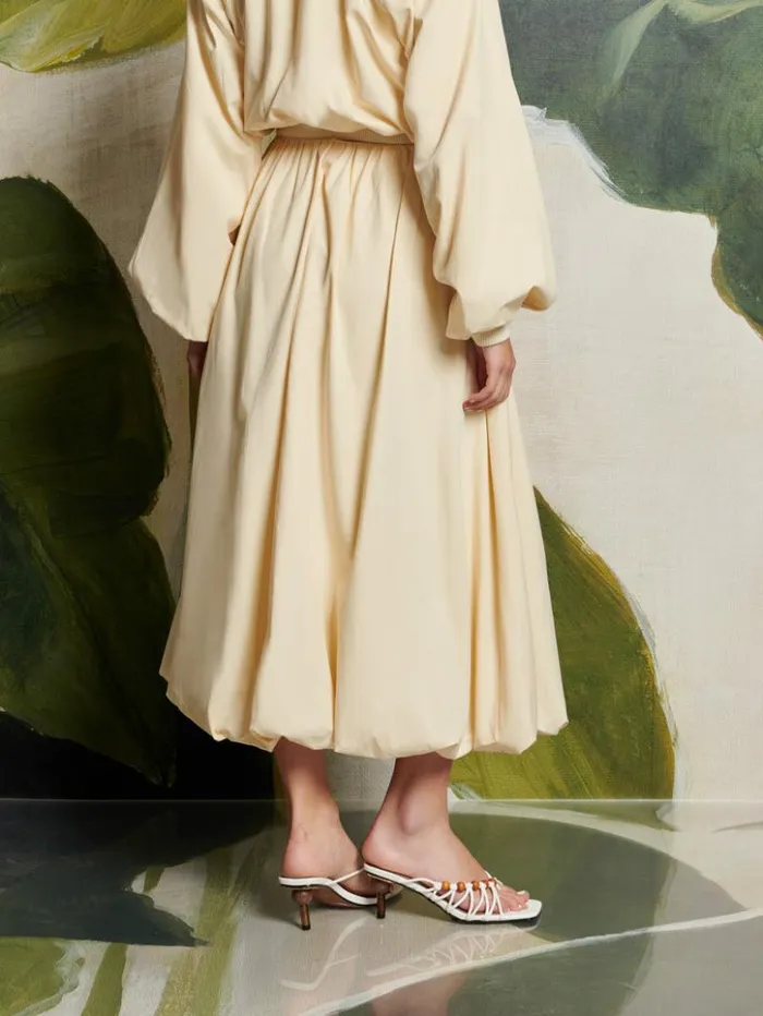 Womenswear Bottoms Sister Jane Ghospell Vanessa Midi Bubble Skirt Pastel Yellow