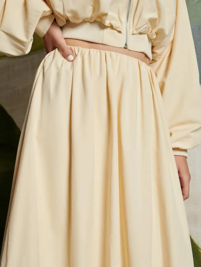 Womenswear Bottoms Sister Jane Ghospell Vanessa Midi Bubble Skirt Pastel Yellow