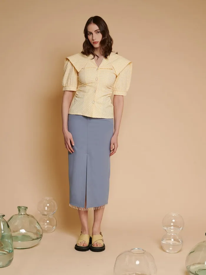 Womenswear Bottoms Sister Jane Ghospell Wren Embellished Skirt Aegean Blue Womenswear Bottoms Sister Jane Ghospell Wren Embellished Skirt Aegean Blue