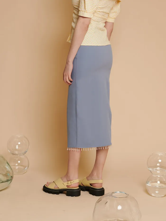Womenswear Bottoms Sister Jane Ghospell Wren Embellished Skirt Aegean Blue Womenswear Bottoms Sister Jane Ghospell Wren Embellished Skirt Aegean Blue