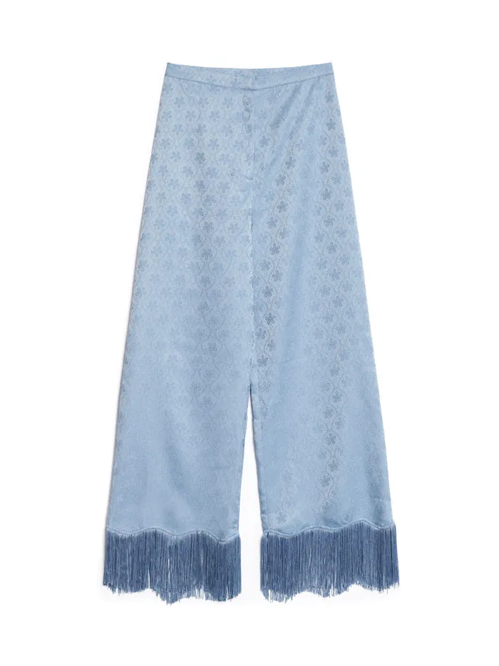 Womenswear Bottoms Sister Jane Miroir Fringe Trousers Dutch Blue