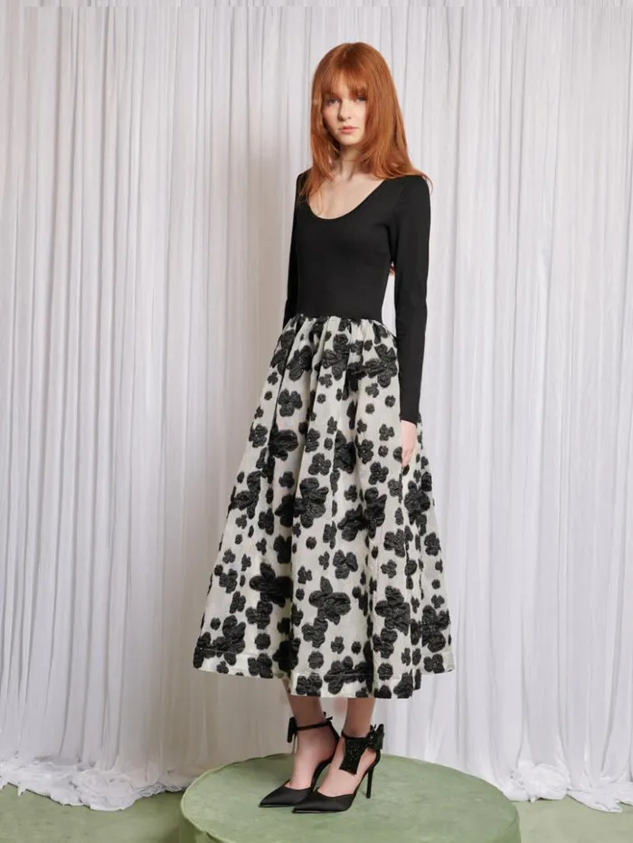 Womenswear Dresses Sister Jane Balletic Midi Dress Black and White Floral
