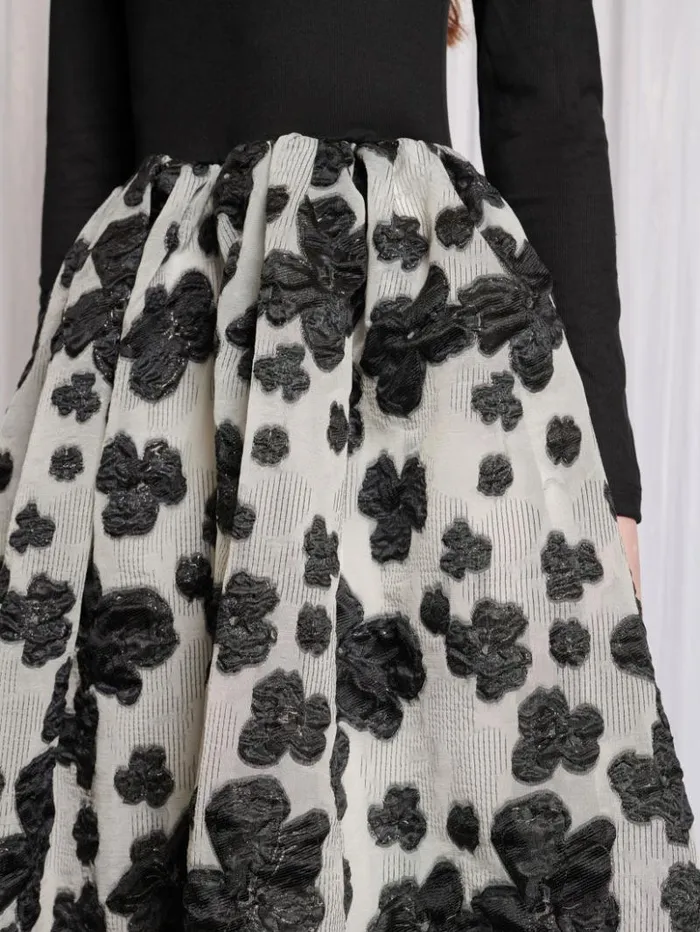 Womenswear Dresses Sister Jane Balletic Midi Dress Black and White Floral Womenswear Dresses Sister Jane Balletic Midi Dress Black and White Floral