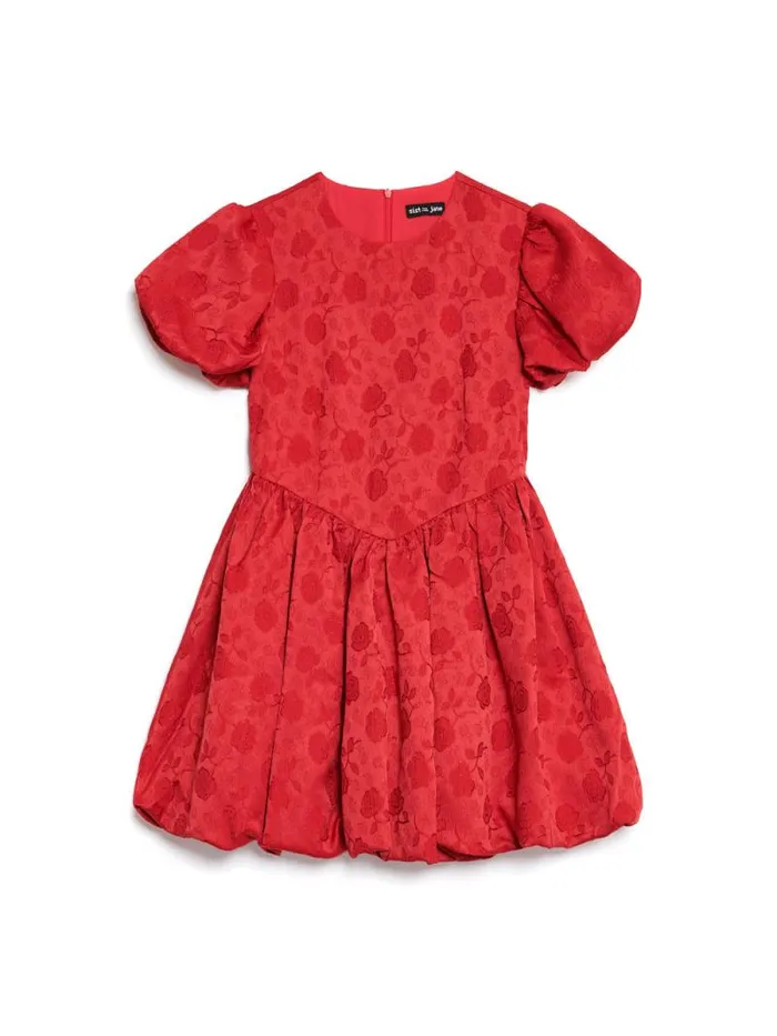 Womenswear Dresses Sister Jane Charm Jacquard Mini Dress Bordeaux Red Womenswear Dresses Sister Jane Charm Jacquard Mini Dress Bordeaux Red