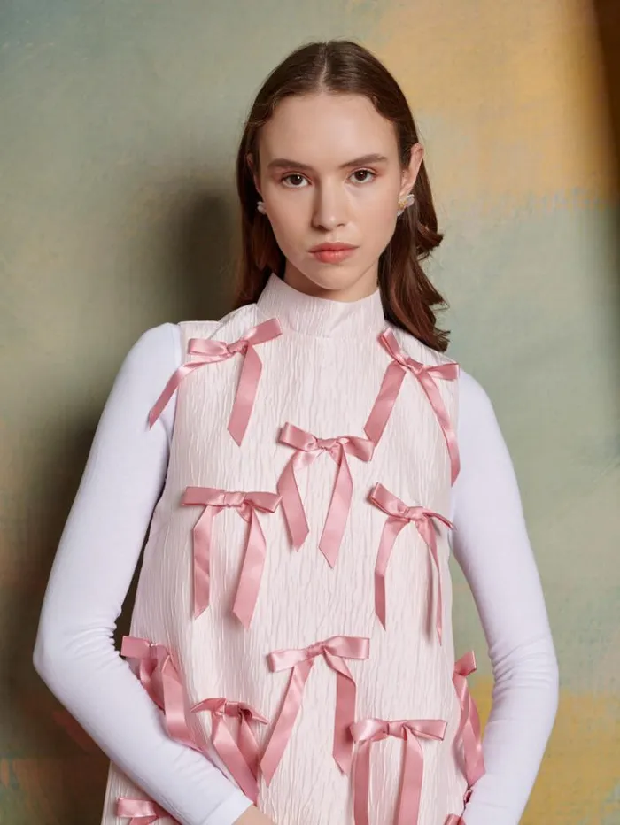 Womenswear Dresses Sister Jane Clara Bow Mini Dress Baby Pink