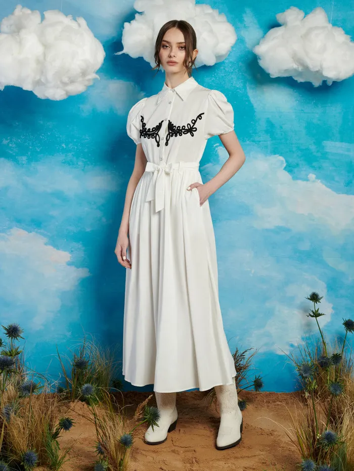 Womenswear Dresses Sister Jane Cody Cording Midi Dress Pearl White