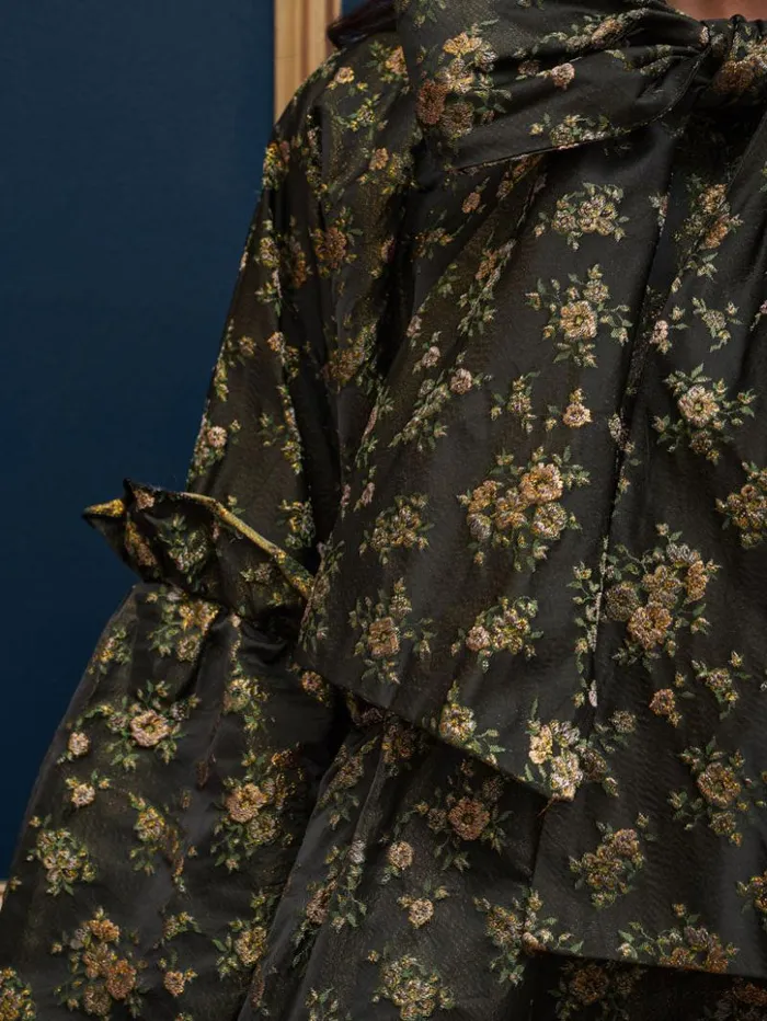 Womenswear Dresses Sister Jane DREAM Monarch Floral Jacquard Dress Old Gold Womenswear Dresses Sister Jane DREAM Monarch Floral Jacquard Dress Old Gold