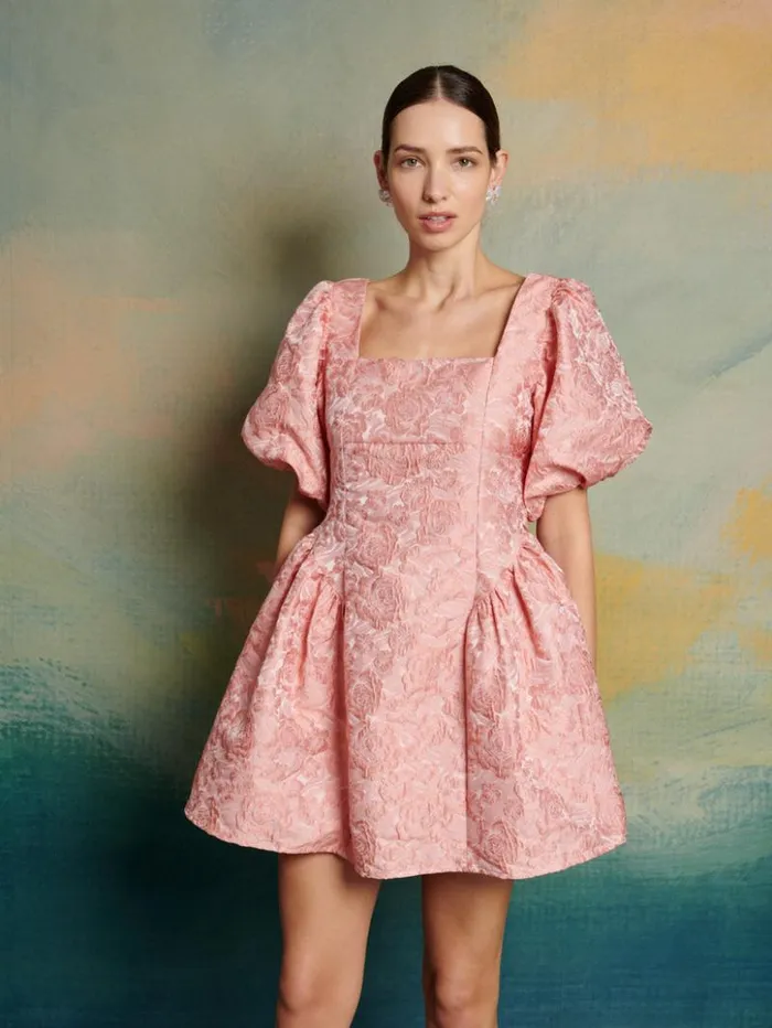 Womenswear Dresses Sister Jane DREAM Recital Jacquard Mini Dress Pink Peach