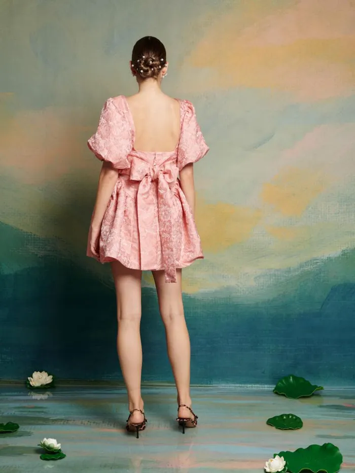 Womenswear Dresses Sister Jane DREAM Recital Jacquard Mini Dress Pink Peach